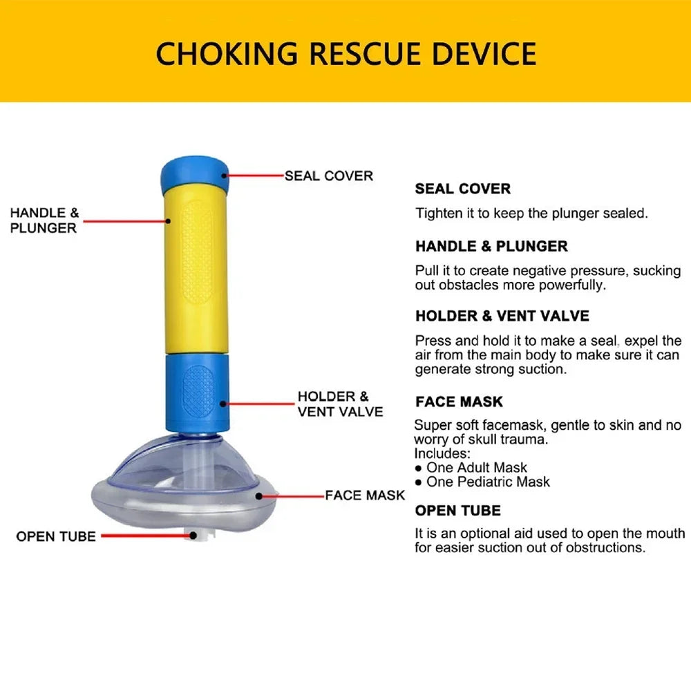 First Aid Kit Choking Device Adults Children 2 Size Choking Rescue Kits Outdoor Home Asphyxia Rescue Device anti Suffocation