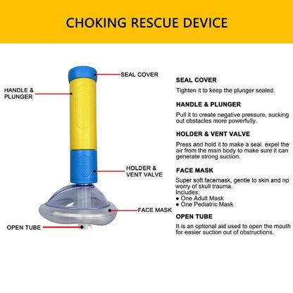 First Aid Kit Choking Device Adults Children 2 Size Choking Rescue Kits Outdoor Home Asphyxia Rescue Device anti Suffocation