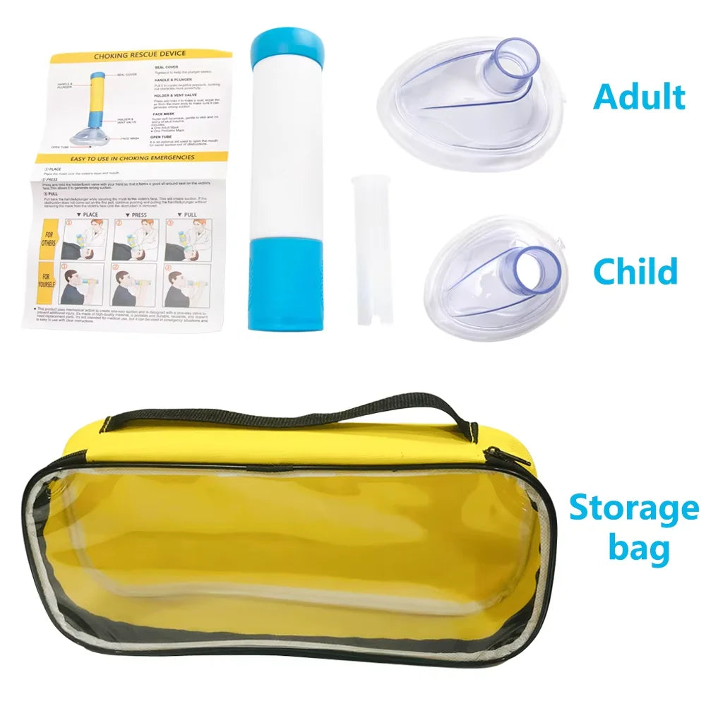 First Aid Kit Choking Device Adults Children 2 Size Choking Rescue Kits Outdoor Home Asphyxia Rescue Device anti Suffocation